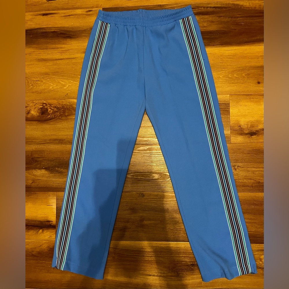 Pinko Light Cornflower Blue Elastic Waist Track Pants